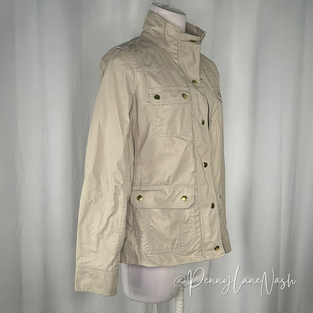 J.Crew Waxed Cotton Downtown Field Jacket XS Tan - Picture 6 of 12